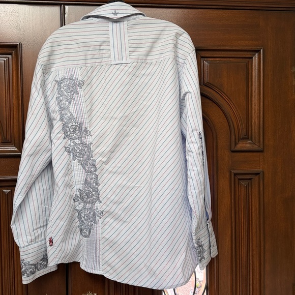 English Laudry Longsleeve Dressy Casual and Highly Embelished Men's Shirt - Picture 2 of 9